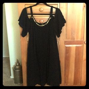 Torrid Black Gauze Trapeze Dress